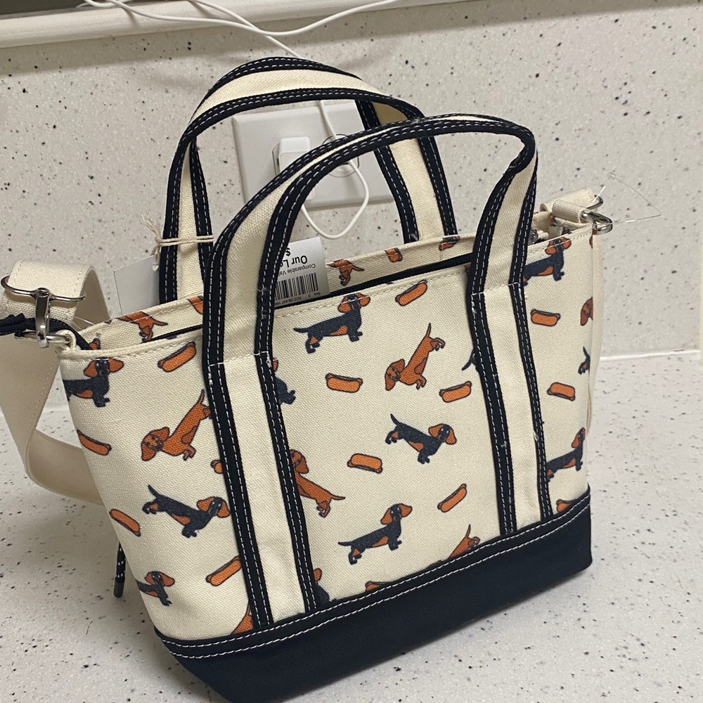 NWT.  Aeropostale, canvas, dachshund handbag. - Picture 6 of 15